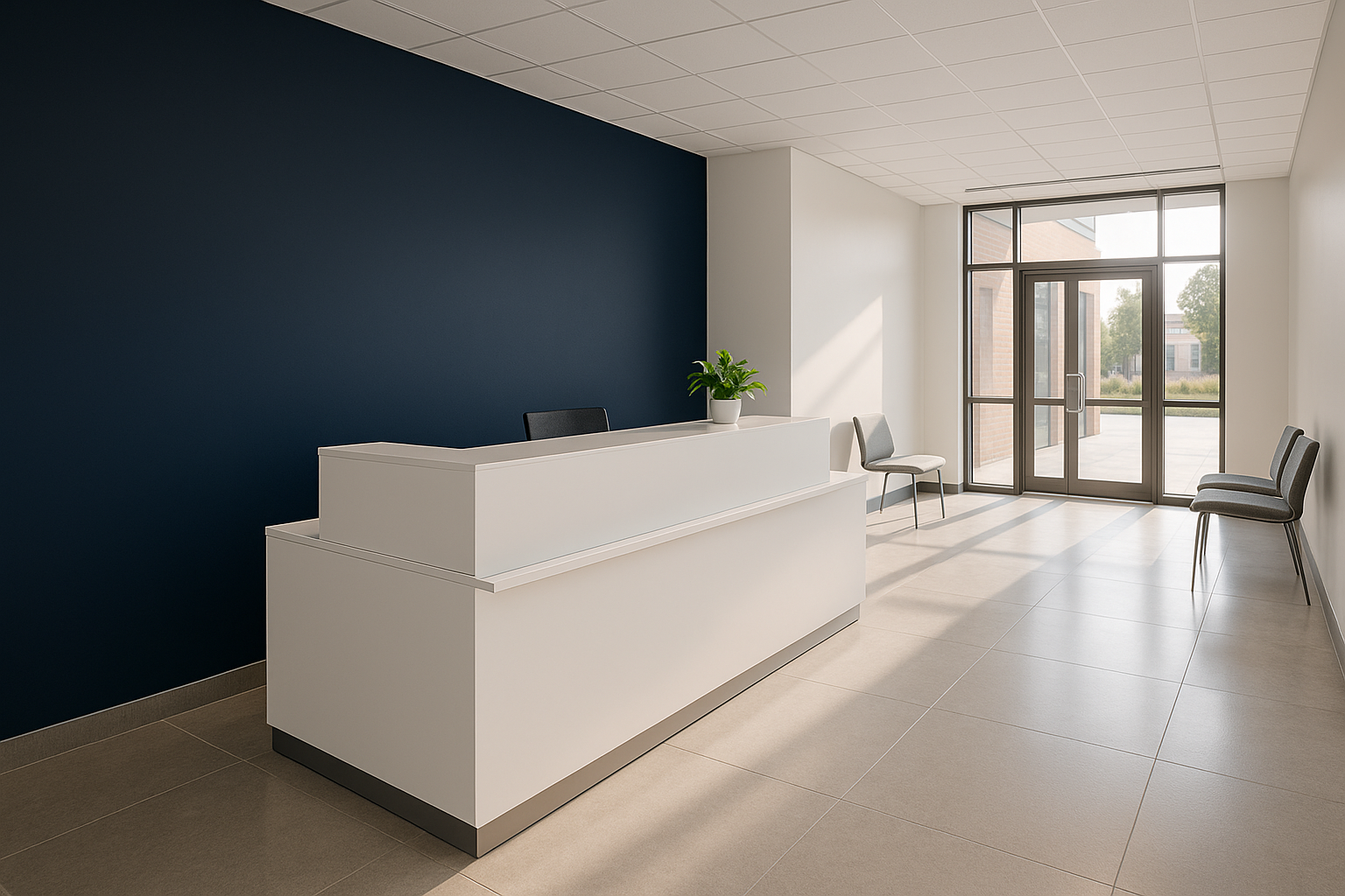 Clean customer-facing retail space in Rotherham